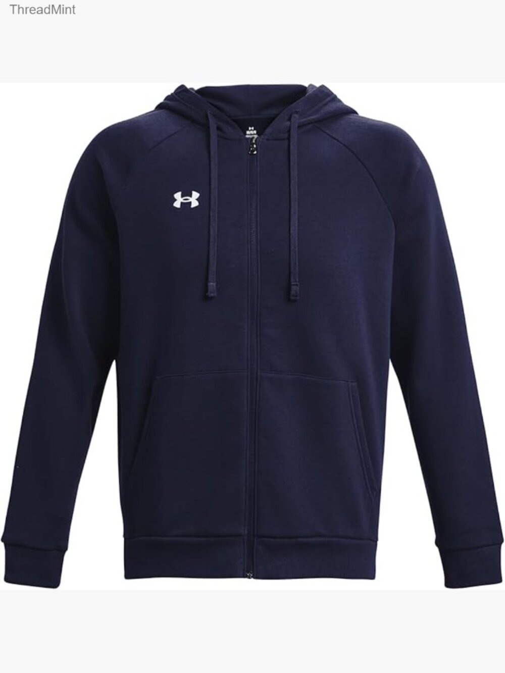Men's Full Zip Hoodie - Lightweight Cotton Fleece, Regular Fit, Long Sleeve,